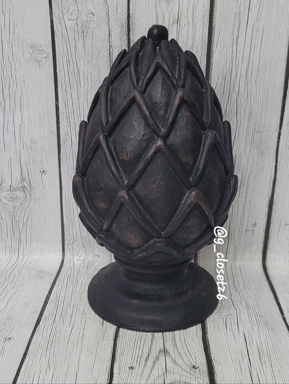 Decorative Artichoke Finial - Dark Bronze Accent